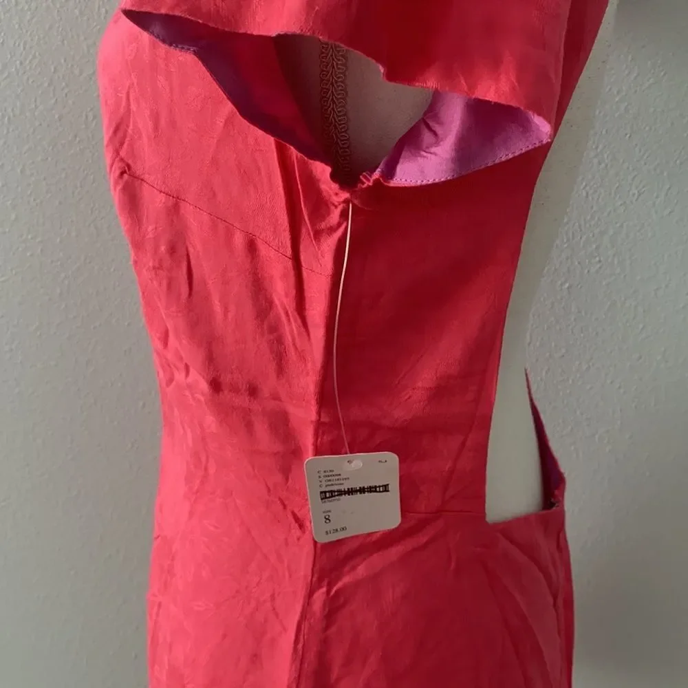 NWT Free People Pink Open Back Mini Dress Size 8